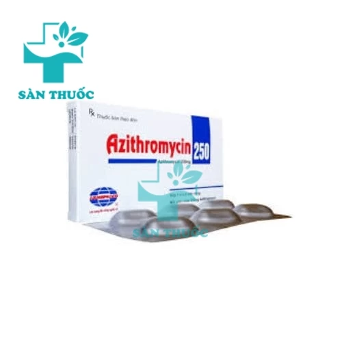 Azithromycin 250mg - Thuốc điều trị nhiễm khuẩn của Armephaco